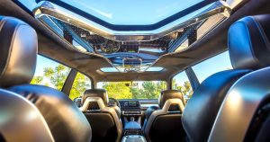 Interior of the 2019 Telluride concept SUV.