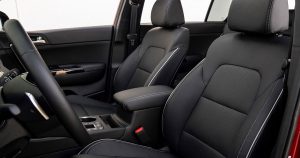 black leather seats in the 2020 Kia Sportage